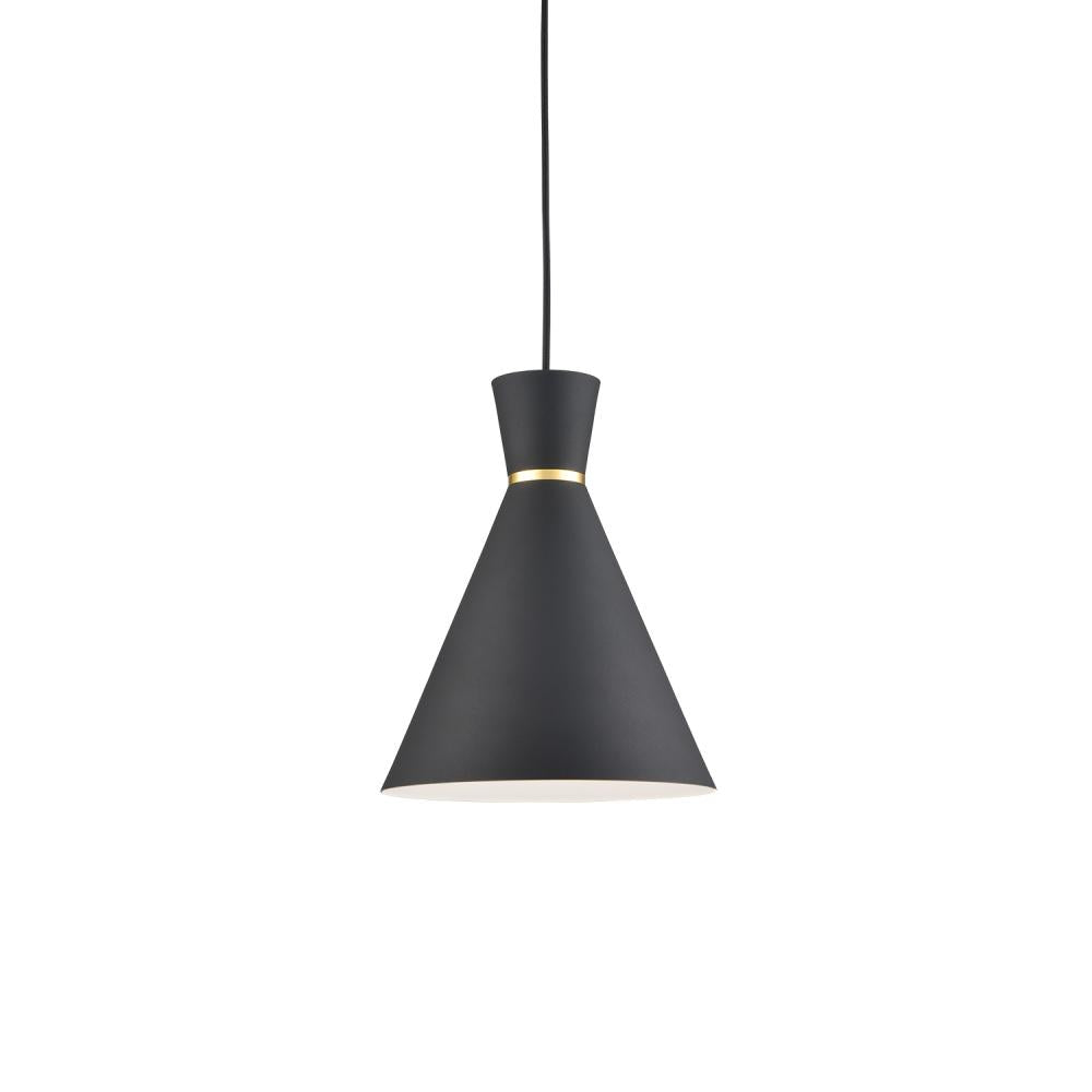 Kuzco 493210-BK/GD Pendant Light Fixture, UL Listed, Black With Gold Detail
