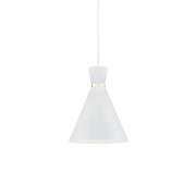Kuzco Lighting 493210-WH/GD Pendant, 10-in, White with Gold Detail