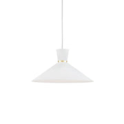 Kuzco Vanderbilt 493216-WH/GD Pendant Light Fixture, UL Listed, White With Gold Detail