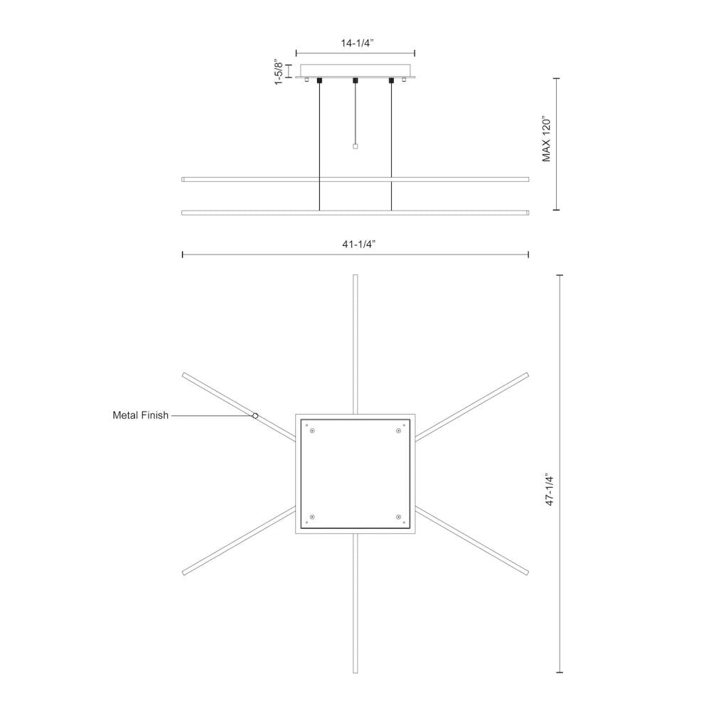 Kuzco Vega Minor MP18203-BN LED Multi Pendant, UL Damp Rated, Brushed Nickel