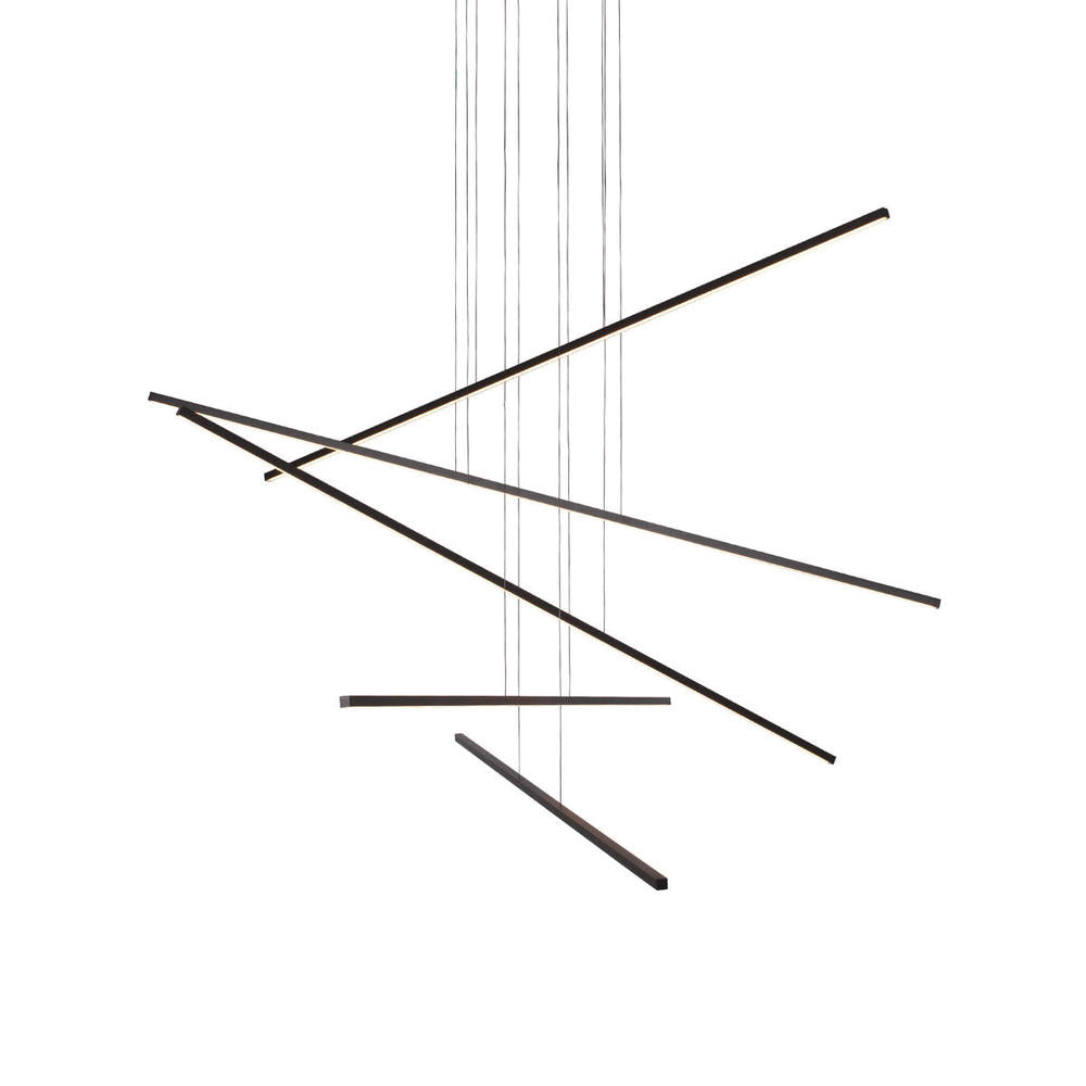Kuzco Vega Minor MP18205-BK LED Multi Pendant, UL Damp Rated, Black