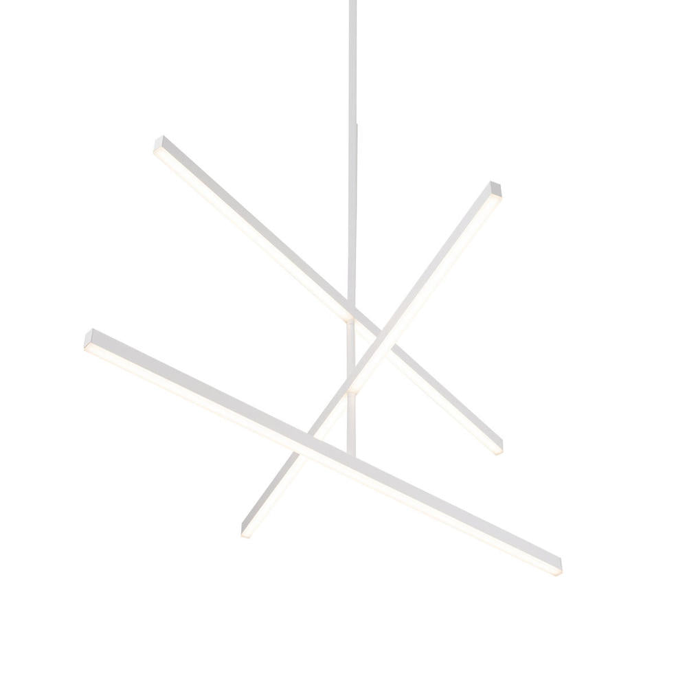 Kuzco Lighting CH10345-WH Vega 45-in White LED Chandelier, UL Damp Rated, White