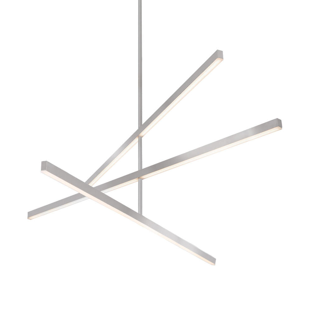 Kuzco Lighting CH10356-BN Vega 56-in Brushed Nickel LED Chandeliers, UL Damp Rated, Brushed Nickel