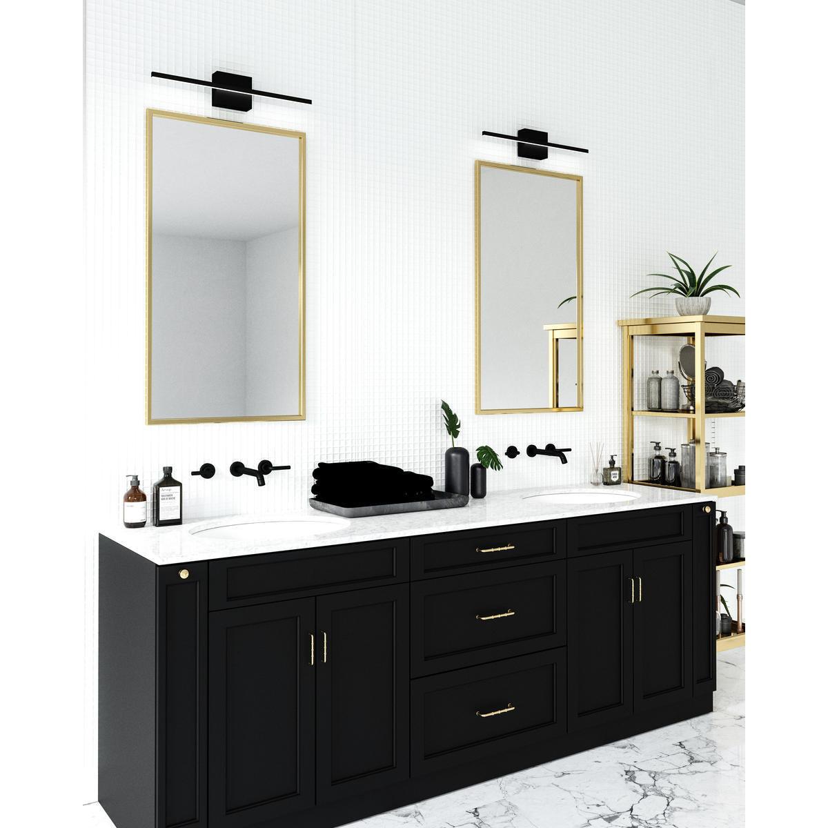 Kuzco Vega Minor VL18224-BK Vanity Light Fixture, UL Damp Rated, Black