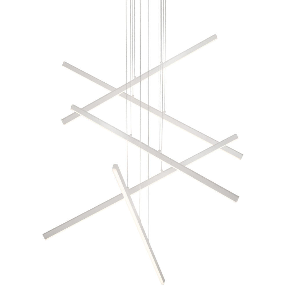 Kuzco Vega MP10305-BN Multi Pendant Light Fixture, UL Damp Rated, Brushed Nickel