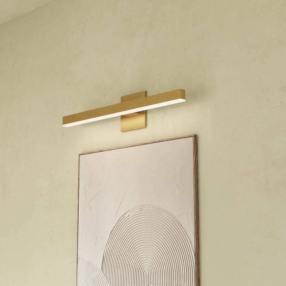 Kuzco Vega VL10323-BG-2700K Vanity Light Fixture, UL Damp Rated, Brushed Gold