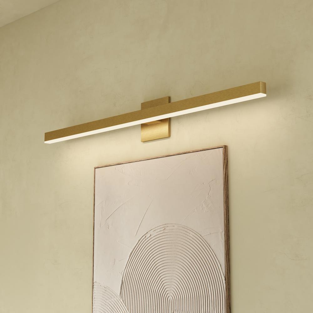 Kuzco Vega VL10337-BG-2700K Vanity Light Fixture, UL Damp Rated, Brushed Gold