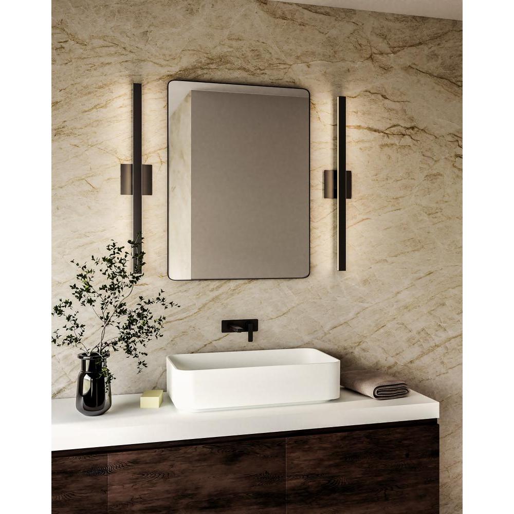 Kuzco Vera VL20338-BK Vanity Light Fixture, UL Damp Rated, Black
