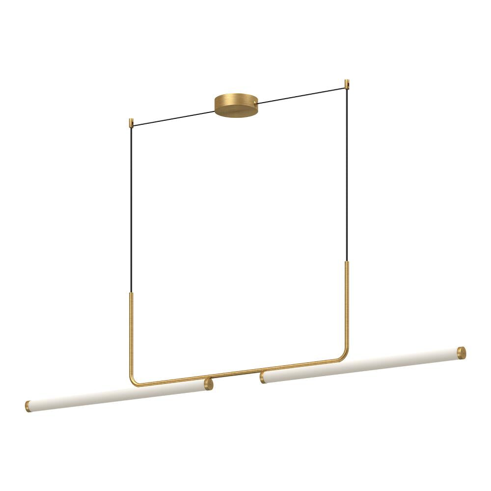 Kuzco Vesper LP73073-BG LED Linear Pendant, UL Damp Rated, Brushed Gold