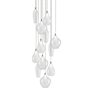 Kuzco Victoria MP3012 Chrome LED Multi Pendant, UL Damp Rated, Chrome