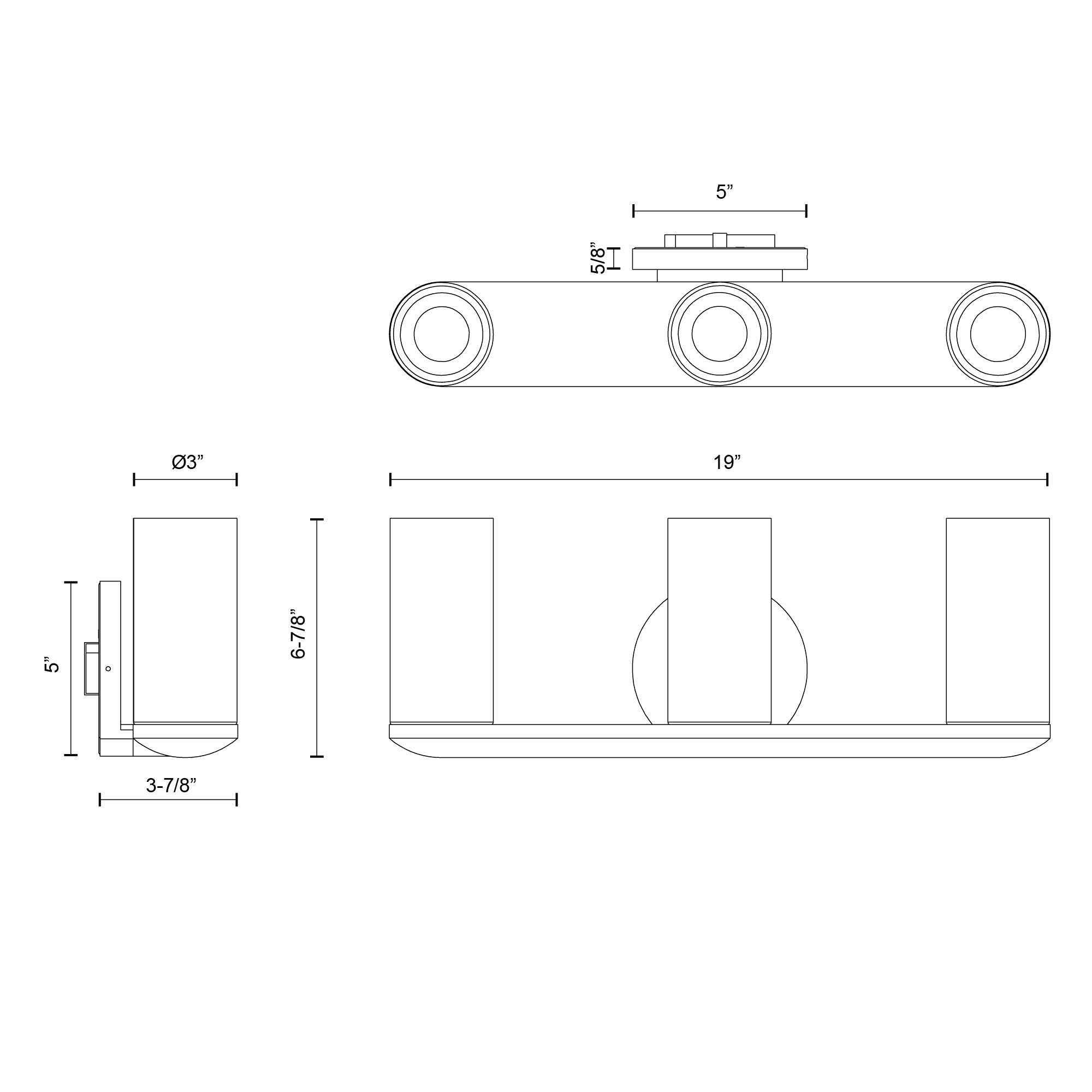 Birch 19-in Brushed Gold/Clear LED Vanity
