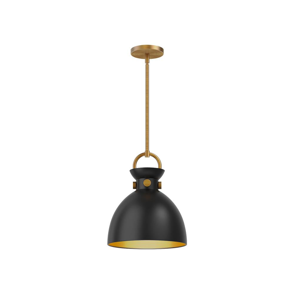 ALORA MOOD Waldo 411311AGMB Pendant, Aged Gold/Matte Black
