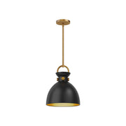 ALORA MOOD Waldo 411311AGMB Pendant, Aged Gold/Matte Black