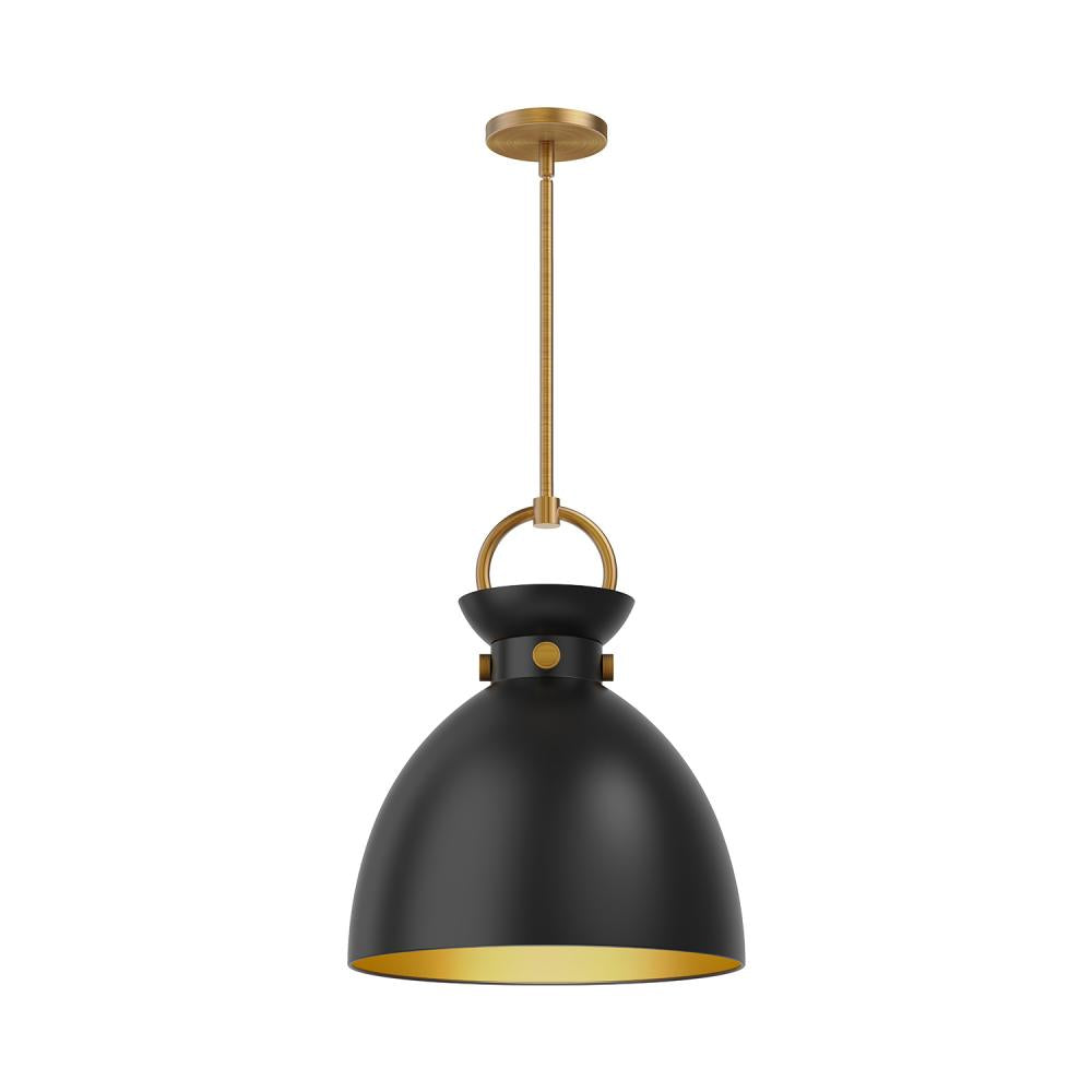ALORA MOOD Waldo PD411314AGMB Pendant, Aged Gold/Matte Black