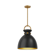 ALORA MOOD Waldo PD411314AGMB Pendant, Aged Gold/Matte Black