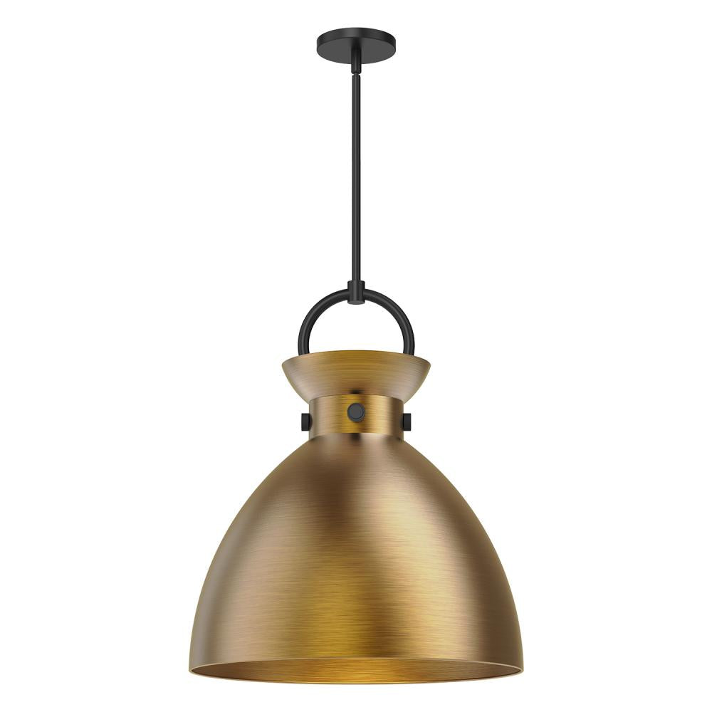 ALORA MOOD Lighting PD411318MBAG Pendant, 1 Light, Matte Black/Aged Gold