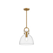 ALORA MOOD Lighting PD411811AGCL Pendant, 1 Light, Aged Gold/Clear