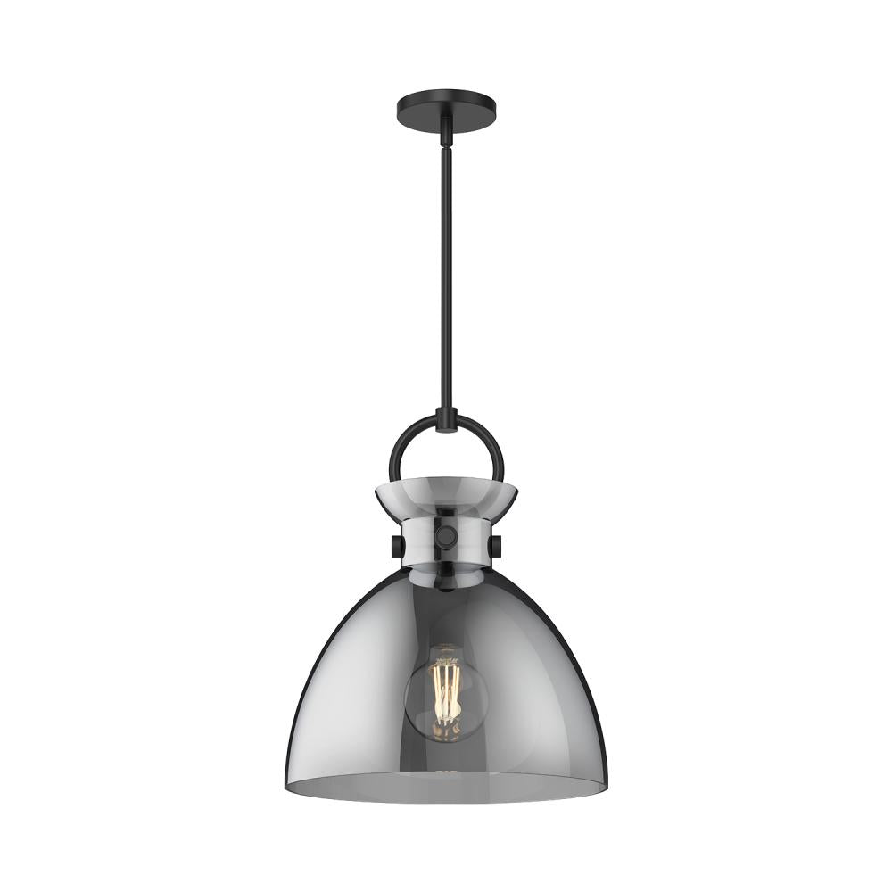 ALORA MOOD Lighting PD411814MBSM Pendant, 14-in, Matte Black/Smoked
