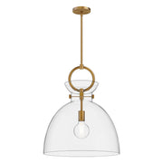 ALORA MOOD Lighting Waldo PD411818AGCL Pendant Light Fixture, UL Listed, Aged Gold/Clear