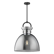 ALORA MOOD Waldo PD411818MBSM Pendant Light Fixture, UL Damp Rated, Matte Black/Smoked