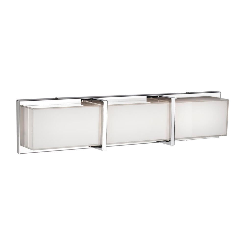 Kuzco Lighting 701313CH-LED Vanity Light Fixture, UL Damp Rated, Chrome