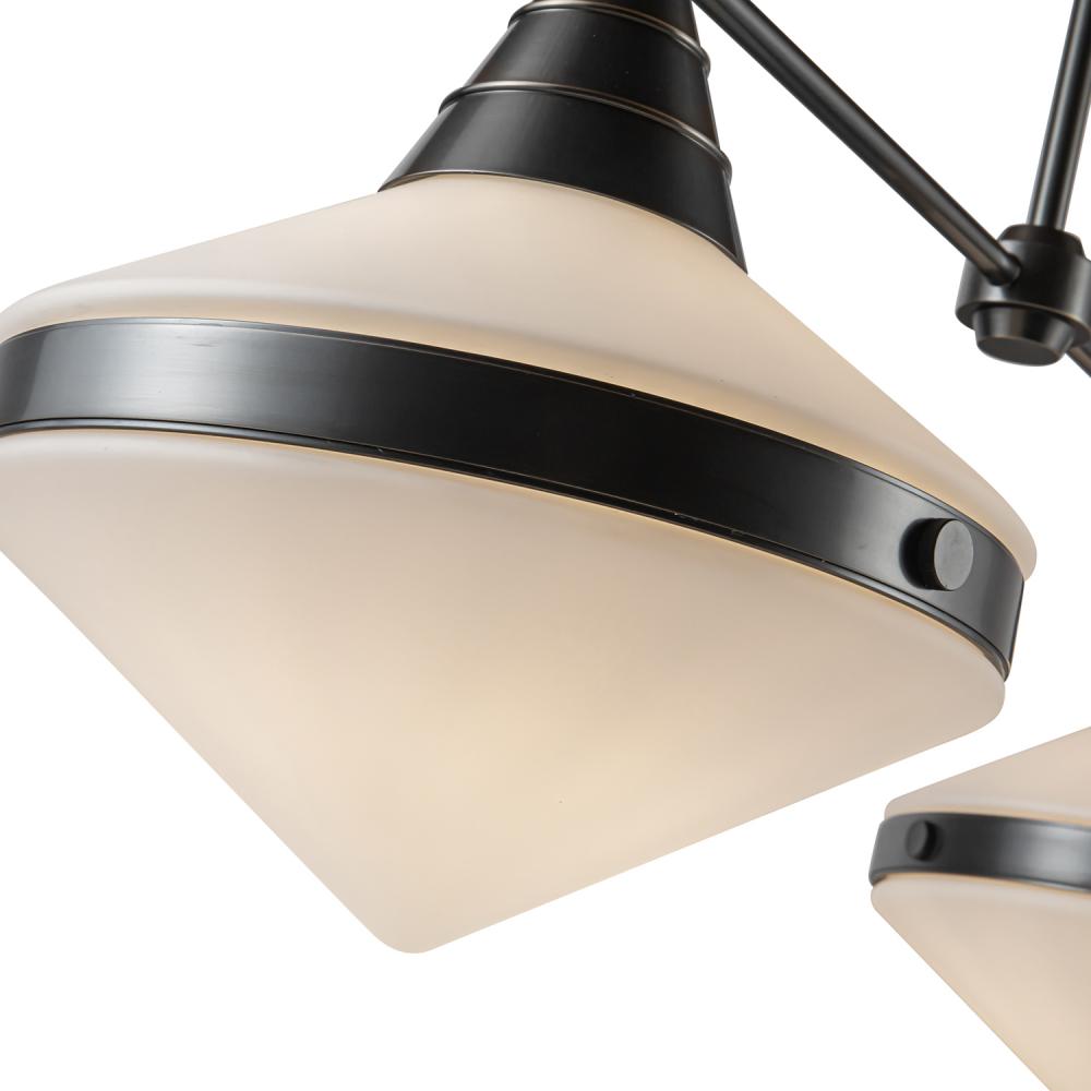 ALORA Lighting LP348241UBOP Willard 41-in Linear Pendant, 2 Lights, Urban Bronze/Opal Matte Glass