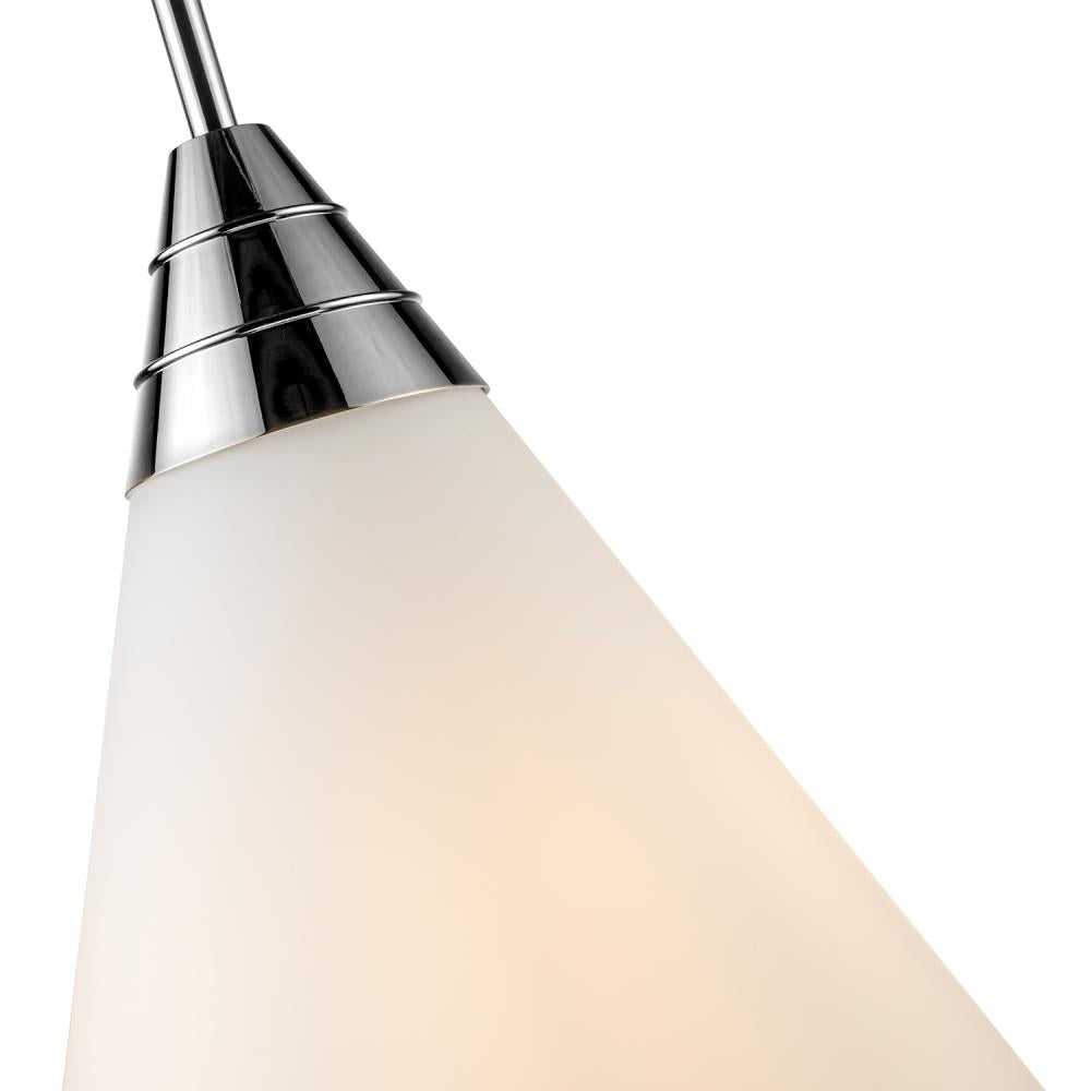 ALORA Lighting PD348022PNOP Willard 22-in Pendant Light, UL Damp Rated, Polished Nickel/Opal Matte Glass