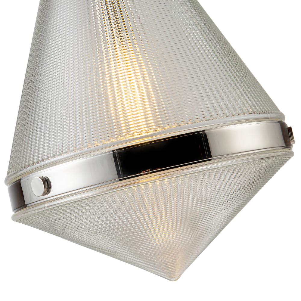 ALORA Lighting PD348022PNPG Pendant, 1 Light, Polished Nickel/Prismatic Glass