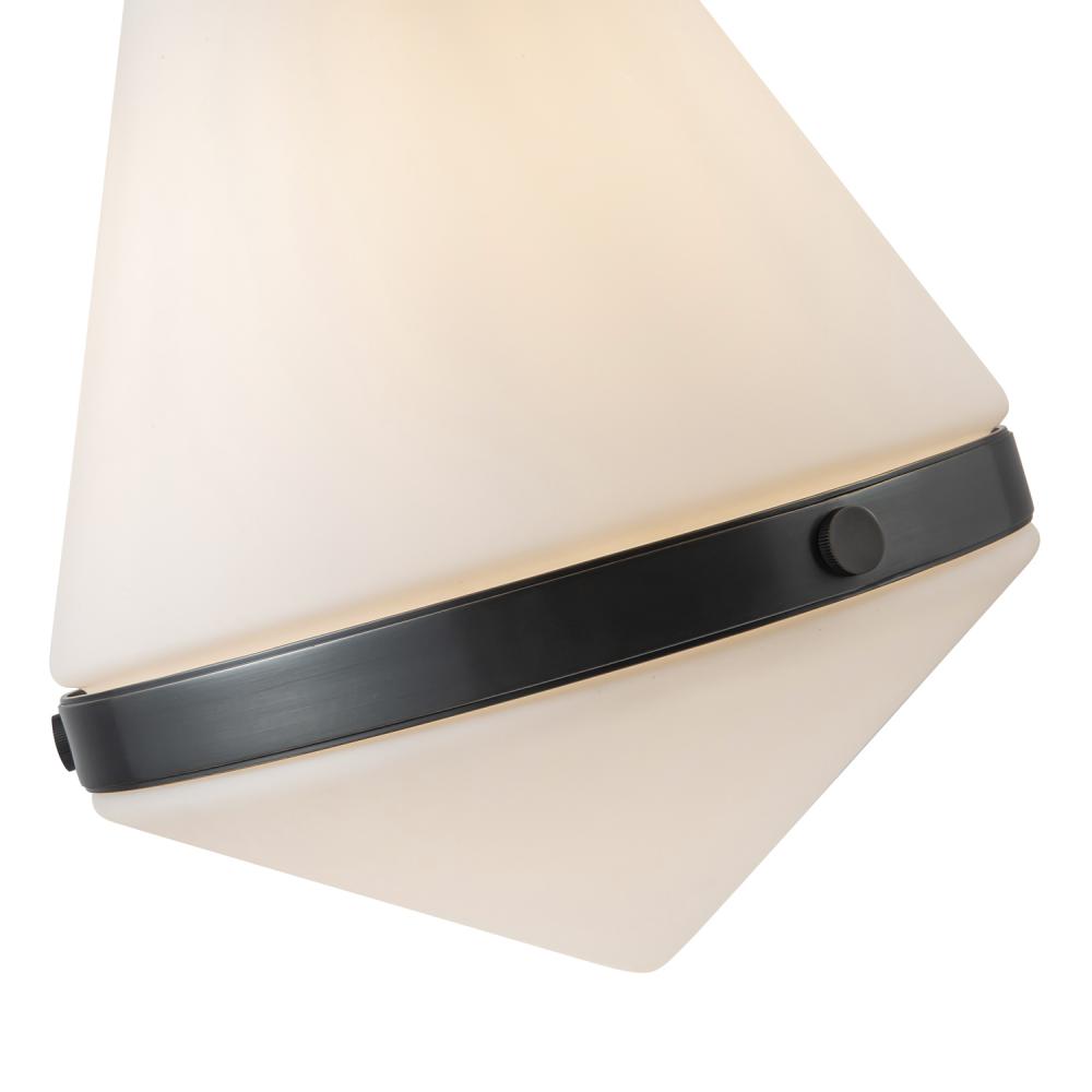 ALORA Lighting Willard PD348022UBOP Pendant Light Fixture, UL Listed, Urban Bronze/Opal Matte Glass