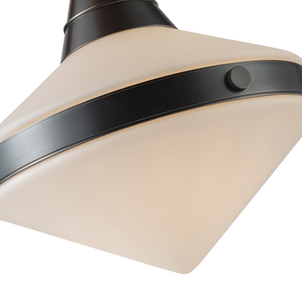 ALORA Lighting PD348114UBOP Willard 14-in Pendant Light Fixture, UL Listed, Urban Bronze/Opal Matte Glass