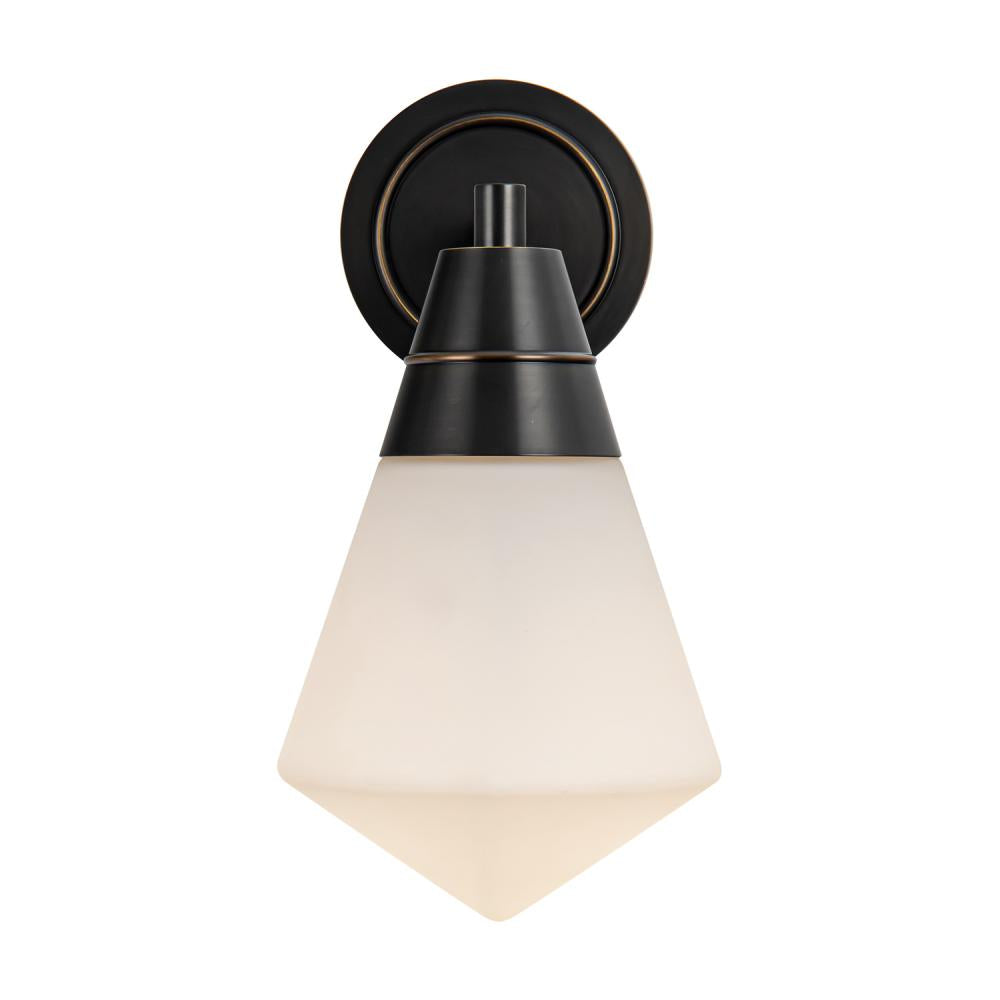 ALORA Lighting Willard WV348106UBOP 1 Light Wall/Vanity Light Fixture, Urban Bronze/Opal Matte Glass