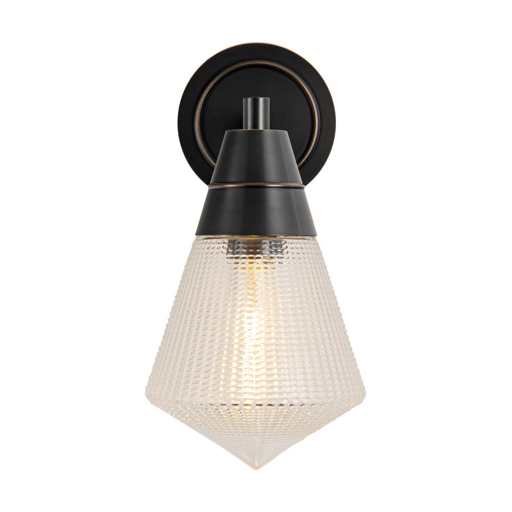 ALORA Lighting Willard WV348106UBPG Wall/Vanity Light Fixture, Urban Bronze/Prismatic Glass