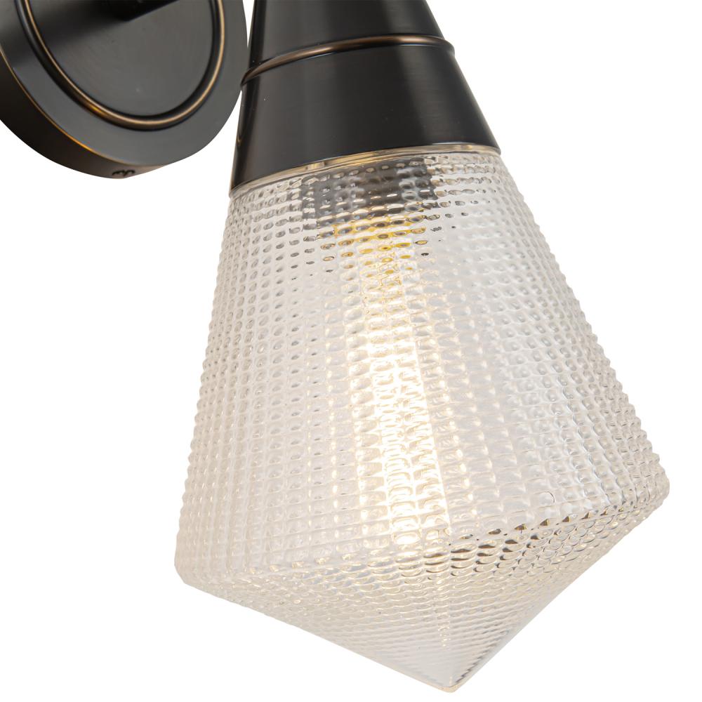 ALORA Lighting Willard WV348106UBPG Wall/Vanity Light Fixture, Urban Bronze/Prismatic Glass