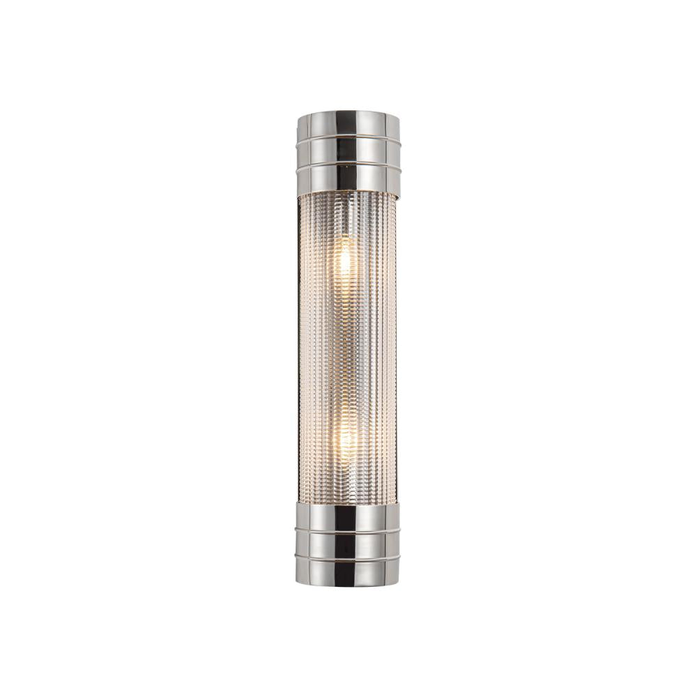 ALORA Lighting WV348218PNPG Willard 18-in Wall/Vanity Light Fixture, UL Damp Rated, Polished Nickel/Prismatic Glass