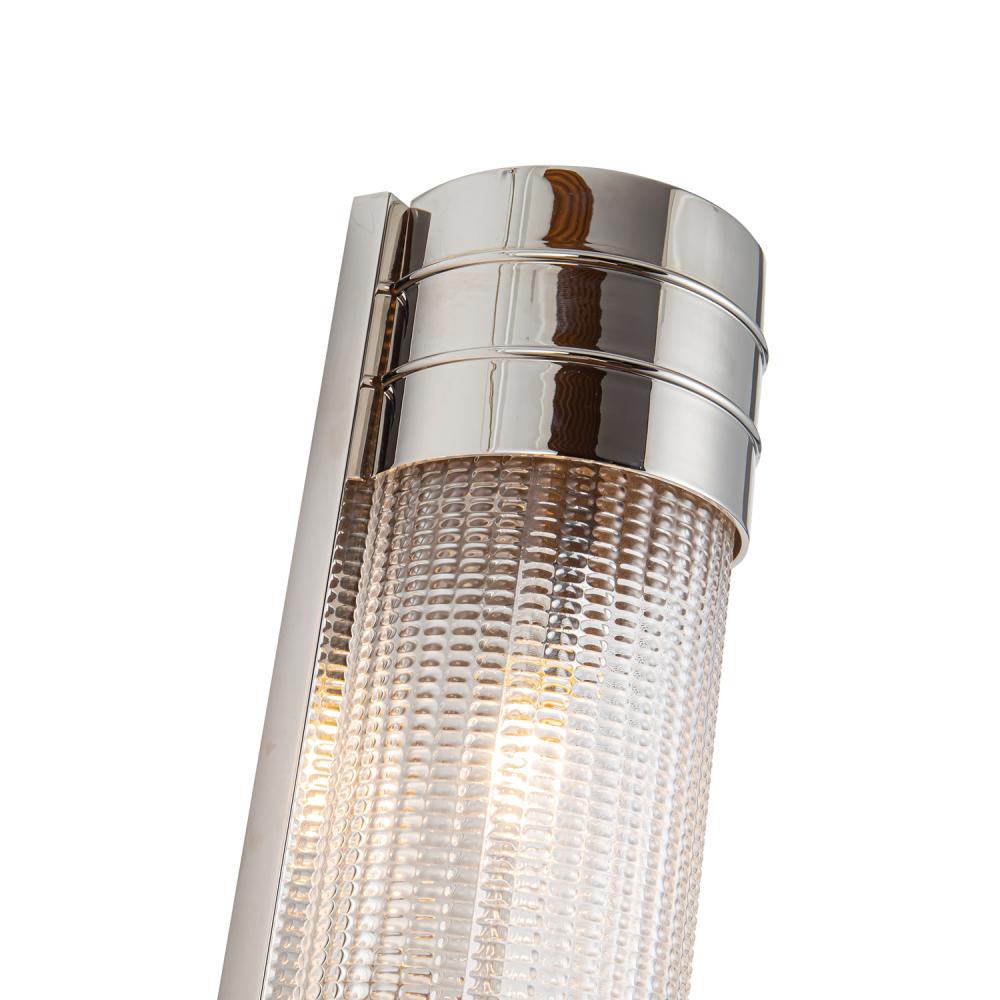 ALORA Lighting WV348218PNPG Willard 18-in Wall/Vanity Light Fixture, UL Damp Rated, Polished Nickel/Prismatic Glass
