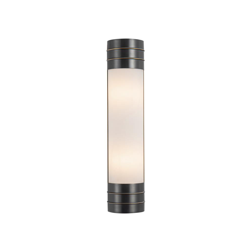 ALORA Lighting WV348218UBOP Willard 18-in Wall/Vanity Light Fixture, UL Damp Rated, Urban Bronze/Opal Matte Glass