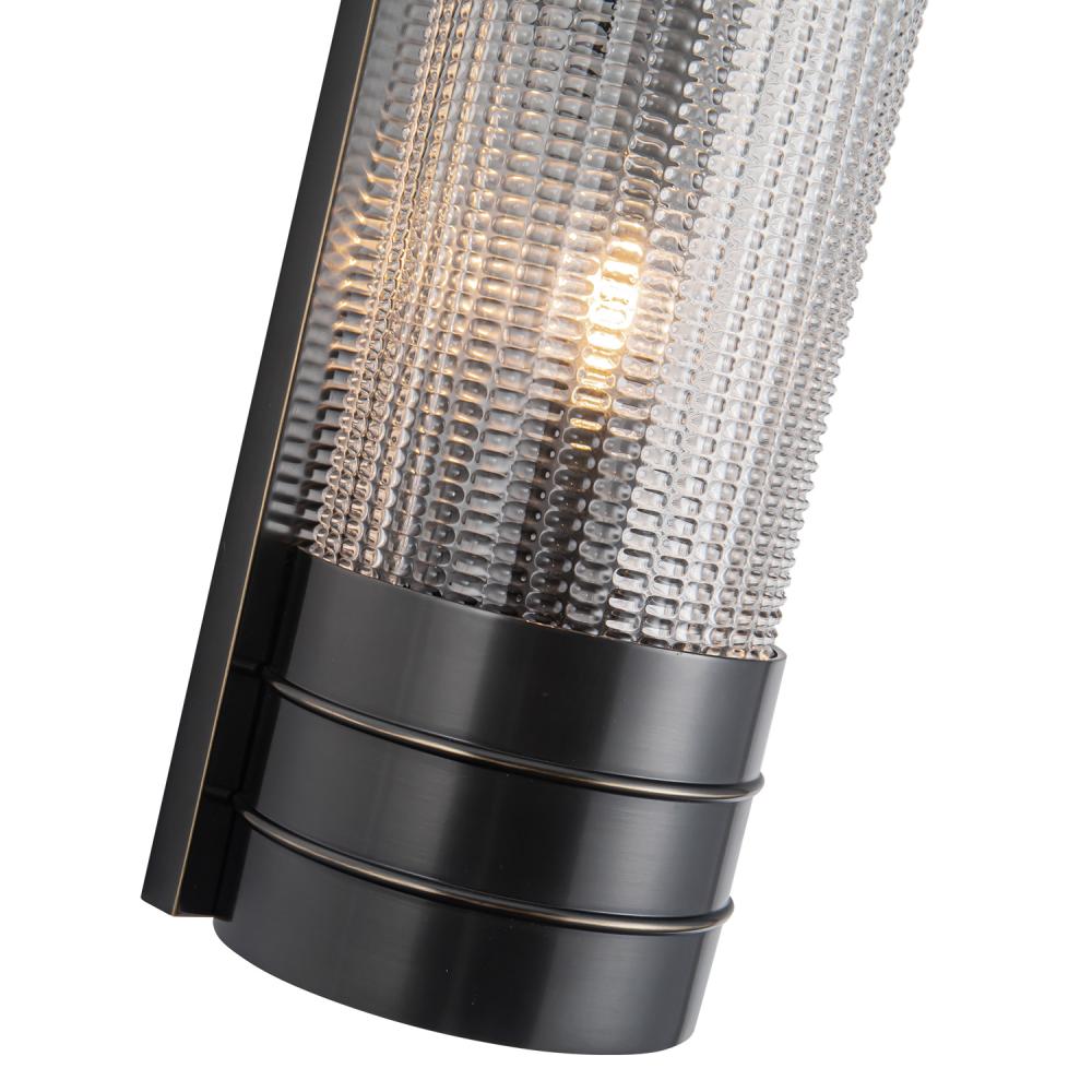 ALORA Lighting WV348218UBPG Wall/Vanity Lights, 18-in, Urban Bronze/Prismatic Glass