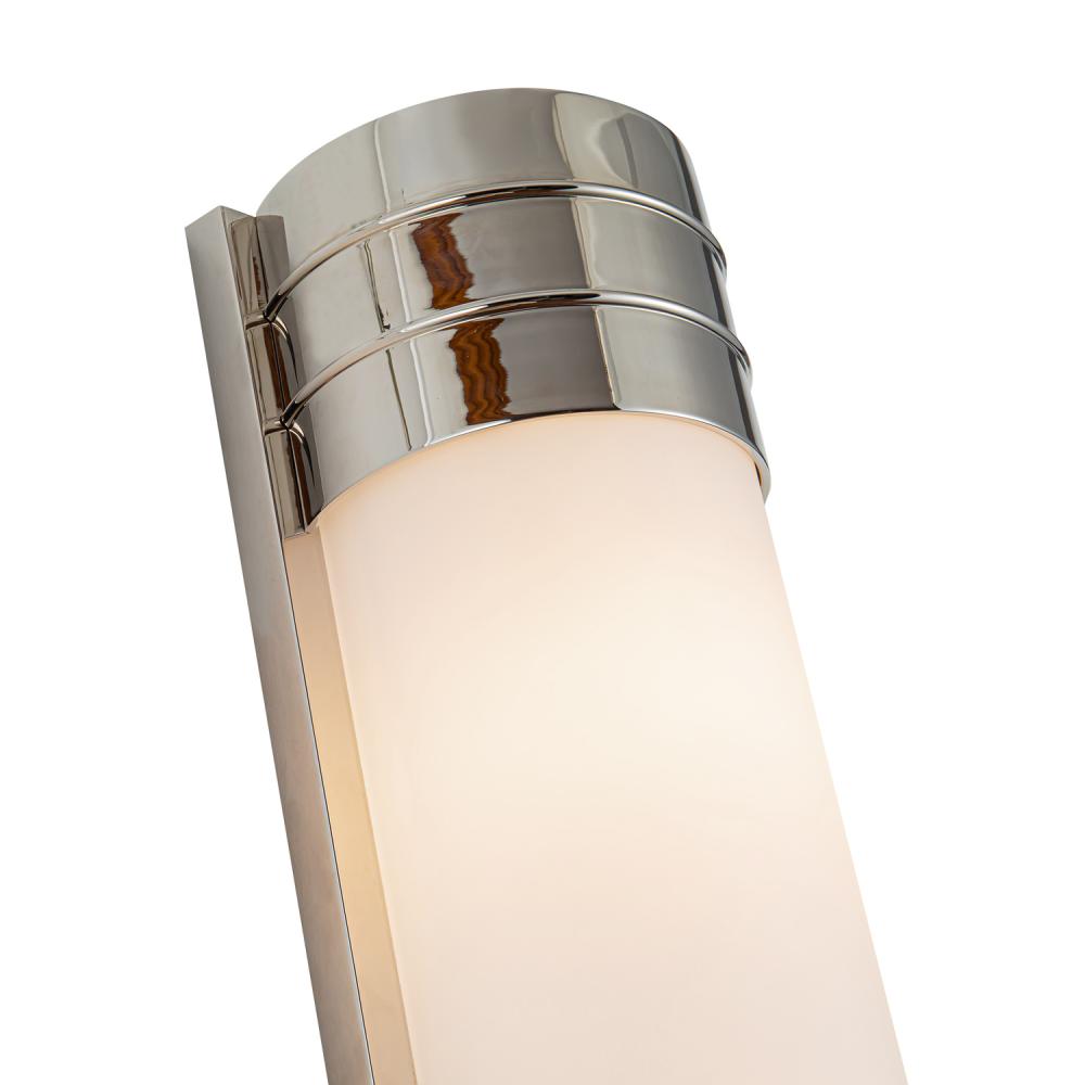 ALORA Lighting Willard WV348224PNOP Wall/Vanity Light Fixture, UL Damp Rated, Polished Nickel/Opal Matte Glass