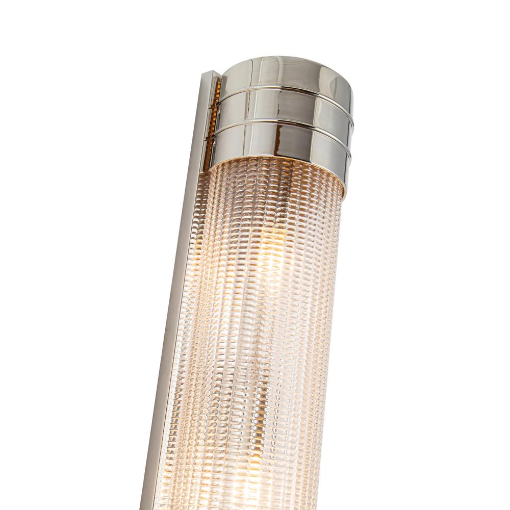 ALORA Lighting WV348224 Vanity Light Fixture, 3 Lights, Prismatic Glass, Polished Nickel