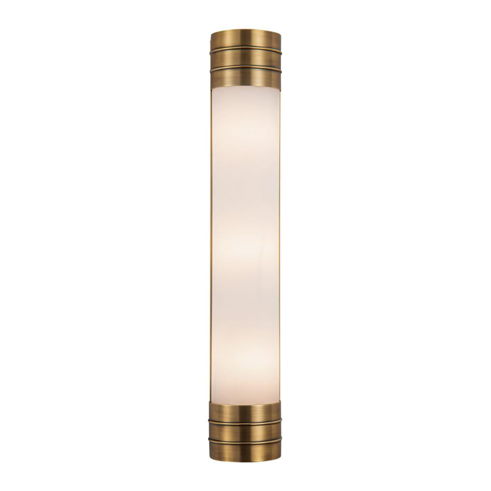 ALORA Lighting Willard WV348224VBOP Vintage Brass/Opal Matte Glass Wall/Vanity Light Fixture