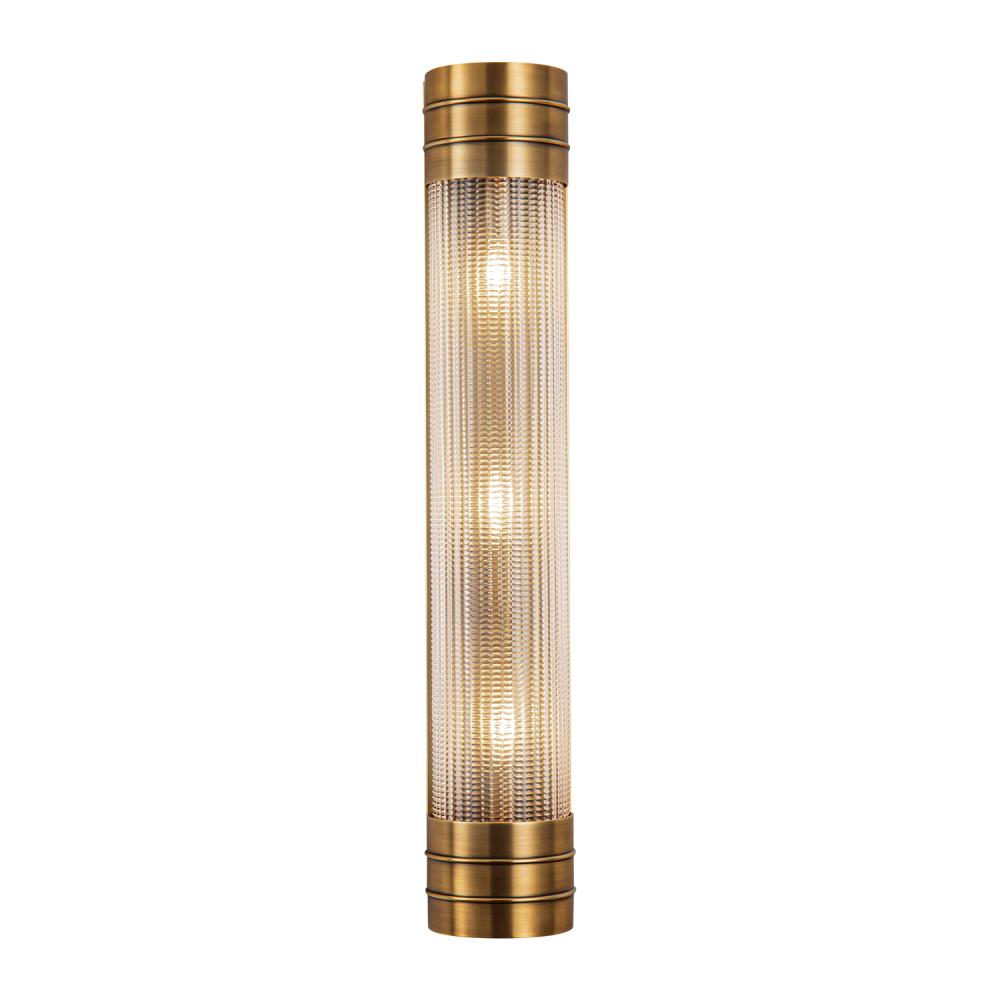 ALORA Lighting Willard WV348224 Wall/Vanity Light Fixture, UL Damp Rated, Vintage Brass/Prismatic Glass