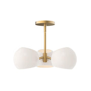ALORA MOOD Lighting PD548315BGOP Pendant, 3 Lights, Brushed Gold/Opal Matte Glass