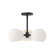 ALORA MOOD Lighting PD548315MBOP Pendant Light Fixture, UL Damp Rated, Matte Black/Opal Matte Glass