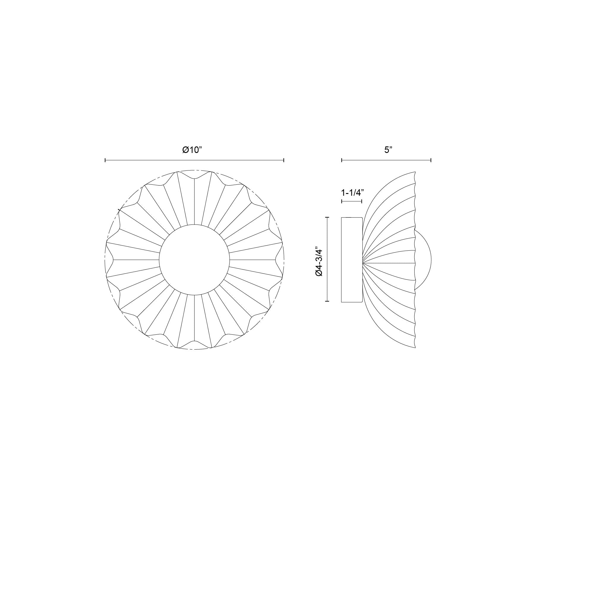 Soleil 10-in Matte Black/Opal Glass LED Wall/Vanity Light