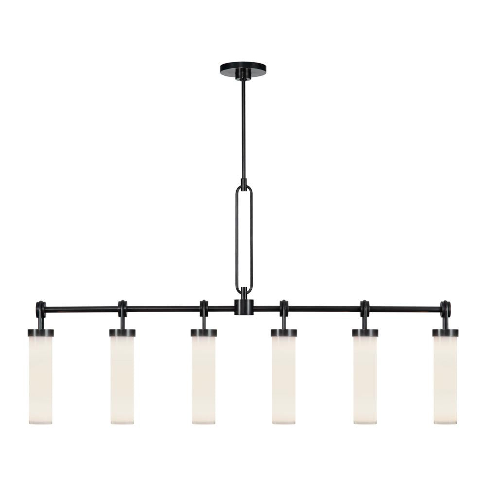 ALORA Lighting LP355652UBGO Linear Pendant, Urban Bronze/Glossy Opal