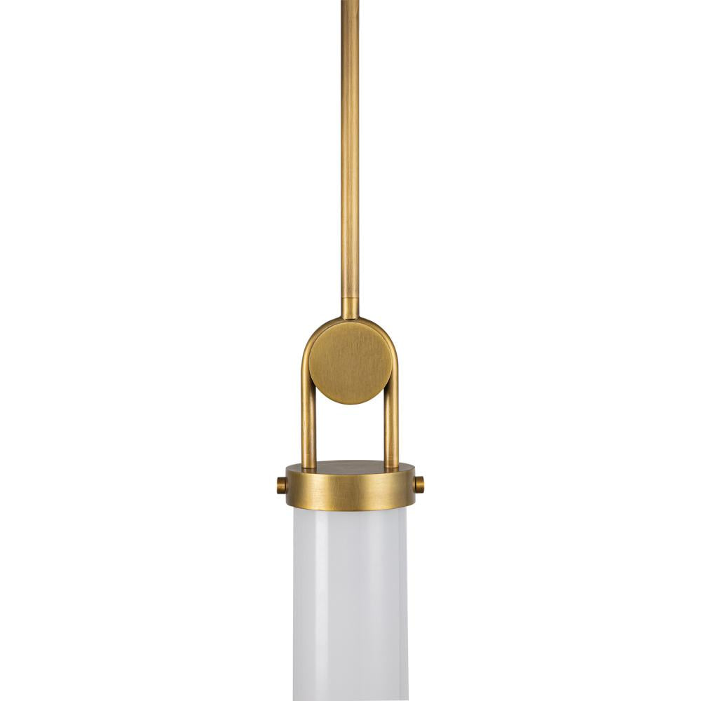ALORA Lighting PD355015VBGO Wynwood 15-in Pendant Light Fixture, Vintage Brass/Glossy Opal