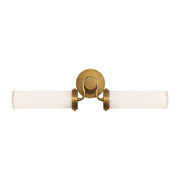 ALORA Lighting Wynwood WV355223VBGO Wall/Vanity Light Fixture, Vintage Brass/Glossy Opal