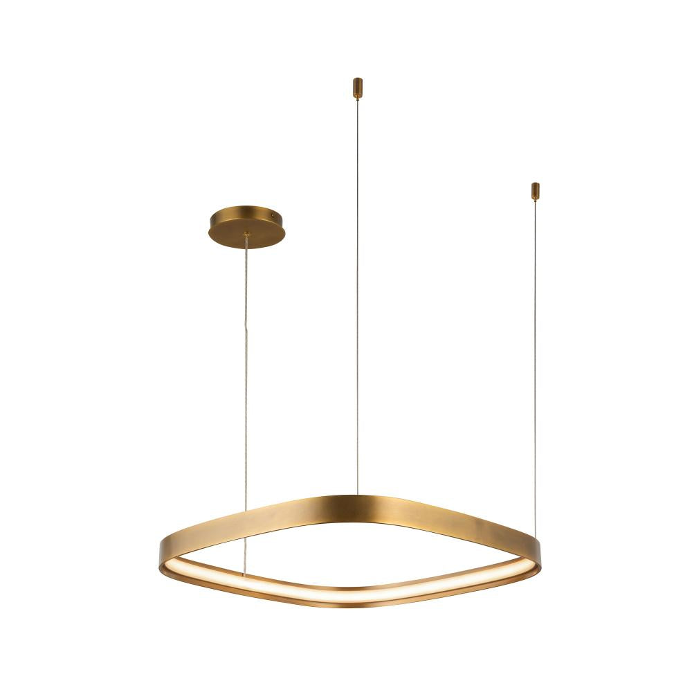 Kuzco Lighting PD78019-VB Yukon 19-in Pendant Light Fixture, Vintage Brass