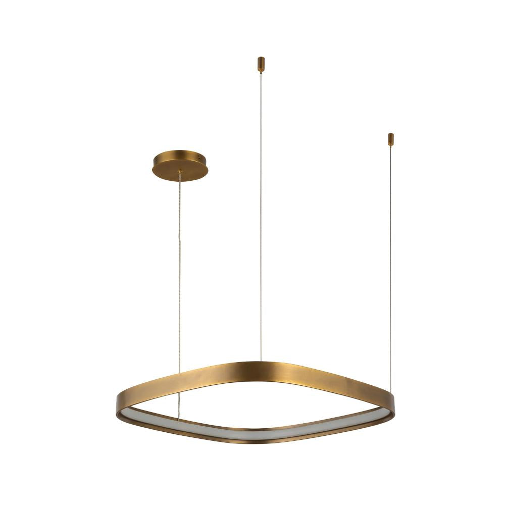 Kuzco Lighting PD78019-VB Yukon 19-in Pendant Light Fixture, Vintage Brass