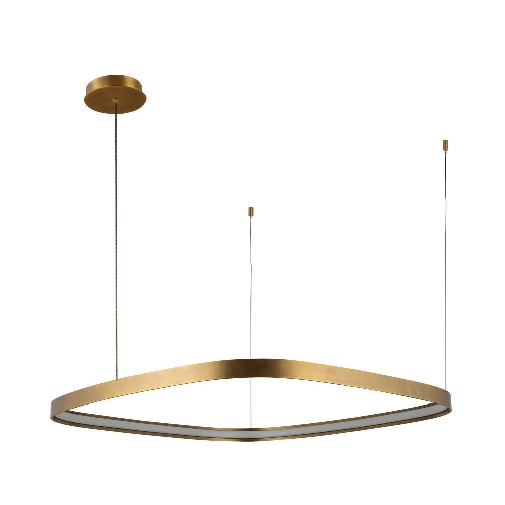 Kuzco Yukon PD78031-VB Pendant Light Fixture, UL Damp Rated, Vintage Brass